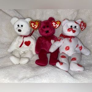valentines TY beanie babies